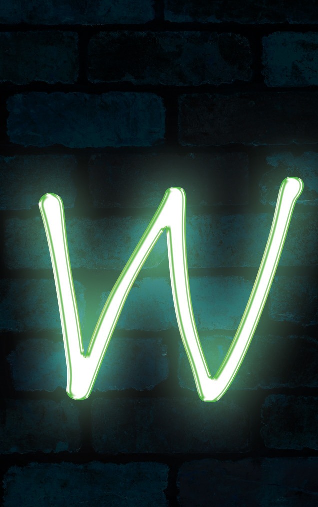Neon Marydale Green Letter - W