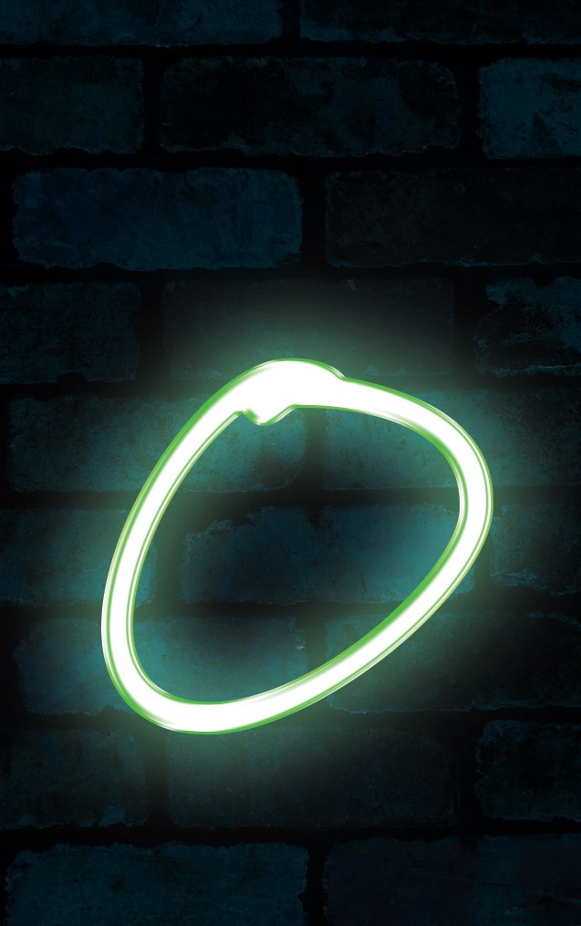 Neon Marydale Green Letter - O