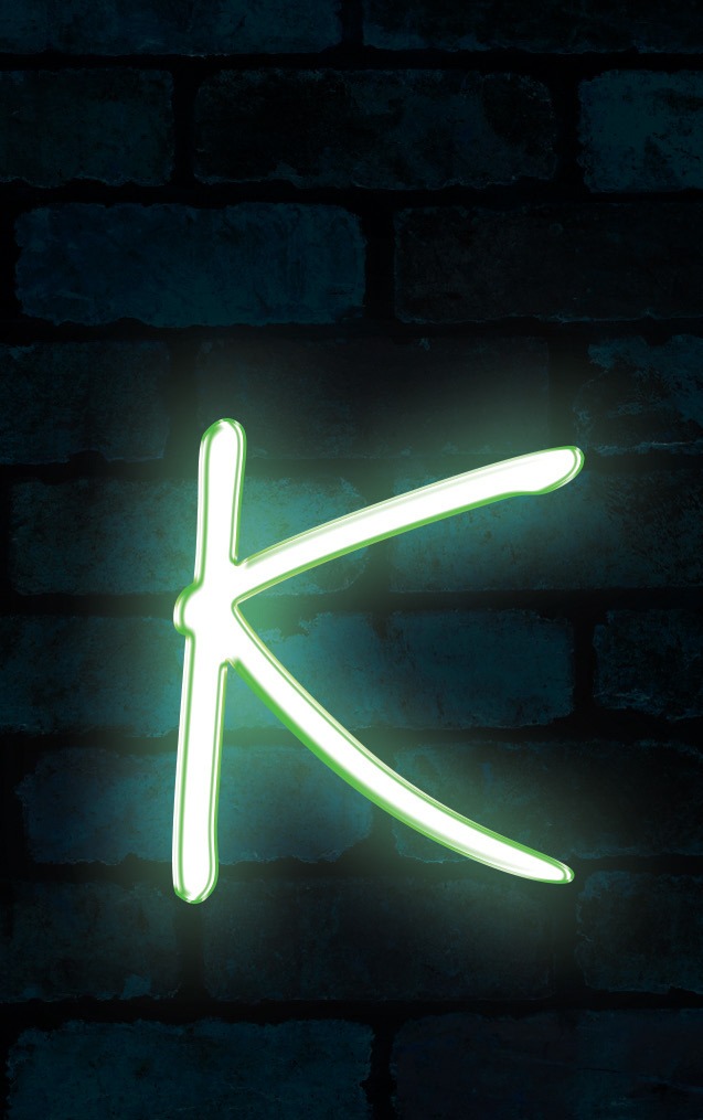 Neon Marydale Green Letter - K