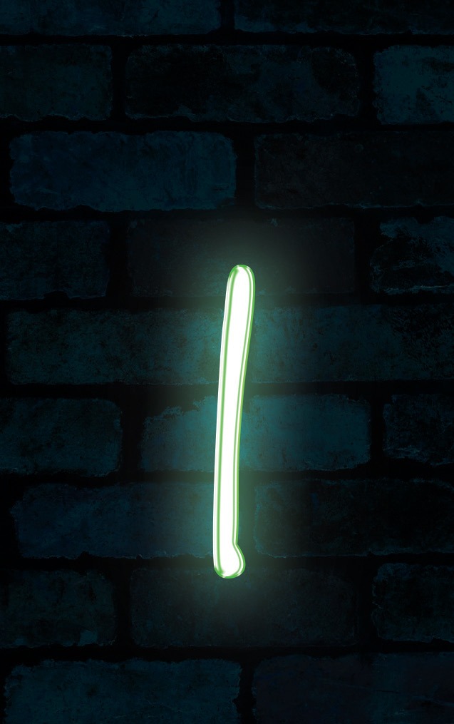 Neon Marydale Green Letter - I