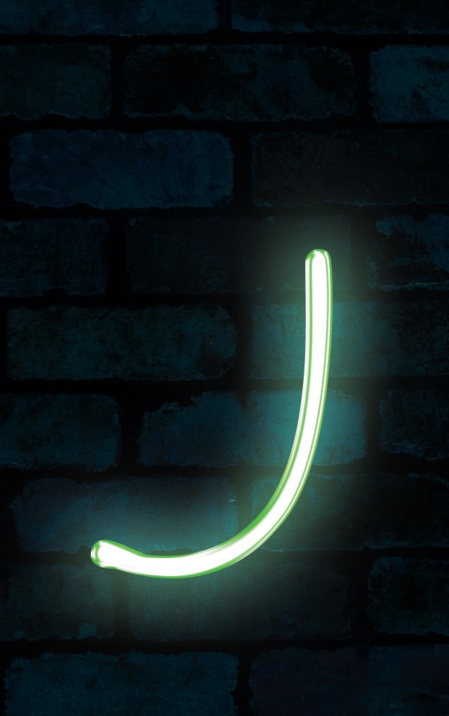 Neon Marydale Green Letter - J