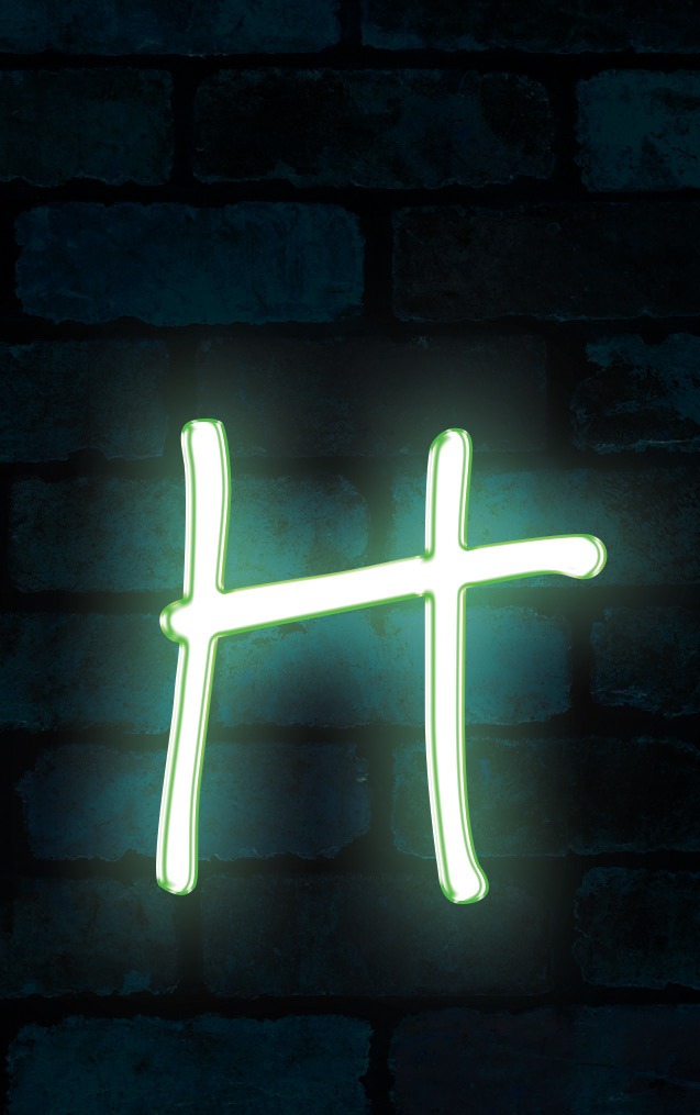 Neon Marydale Green Letter - H