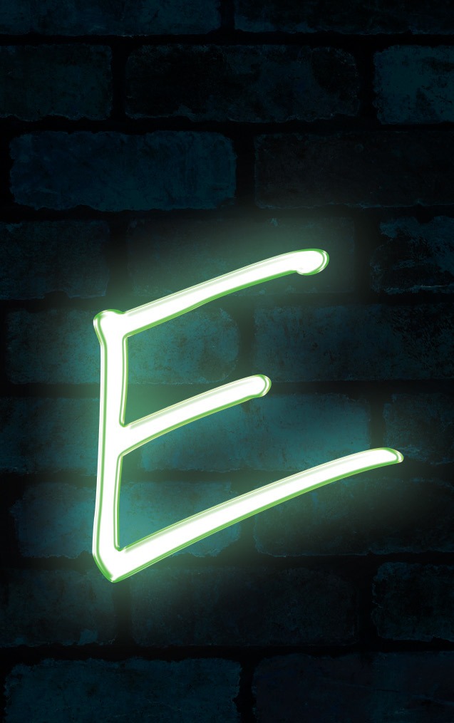 Neon Marydale Green Letter - E