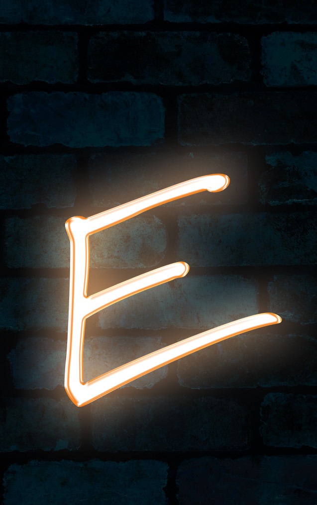 Neon Marydale Orange Letter - E