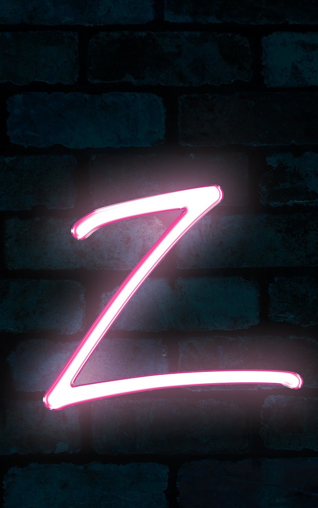 Neon Marydale Pink Letter - Z