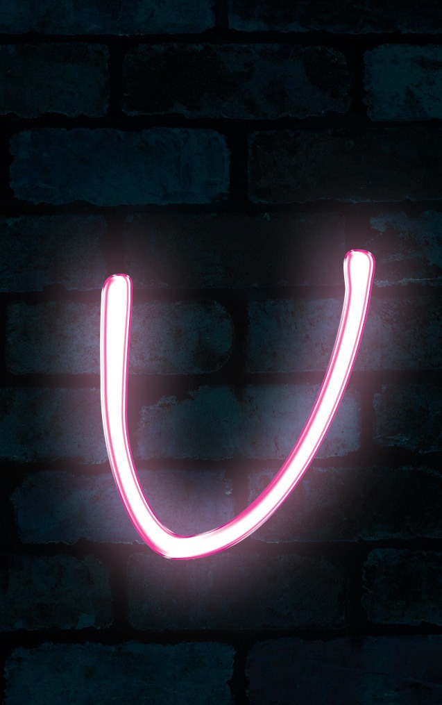 Neon Marydale Pink Letter - U