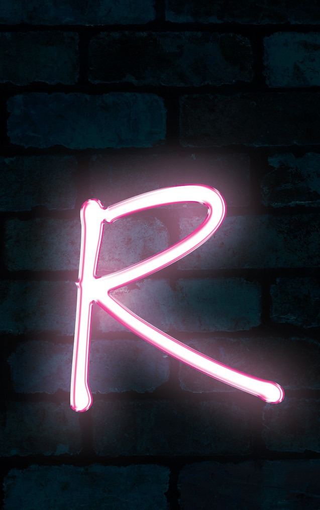 Neon Marydale Pink Letter - R