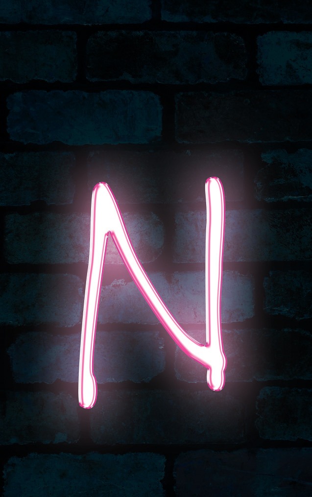 Neon Marydale Pink Letter - N