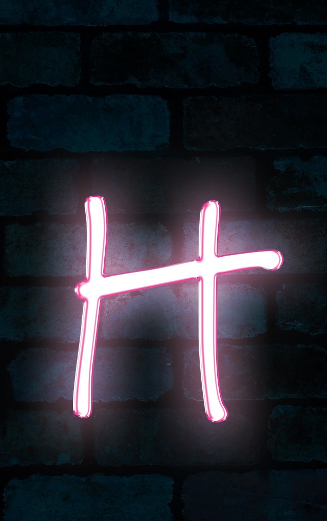 Neon Marydale Pink Letter - H