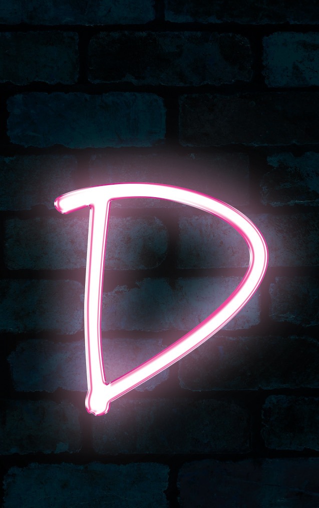 Neon Marydale Pink Letter - D