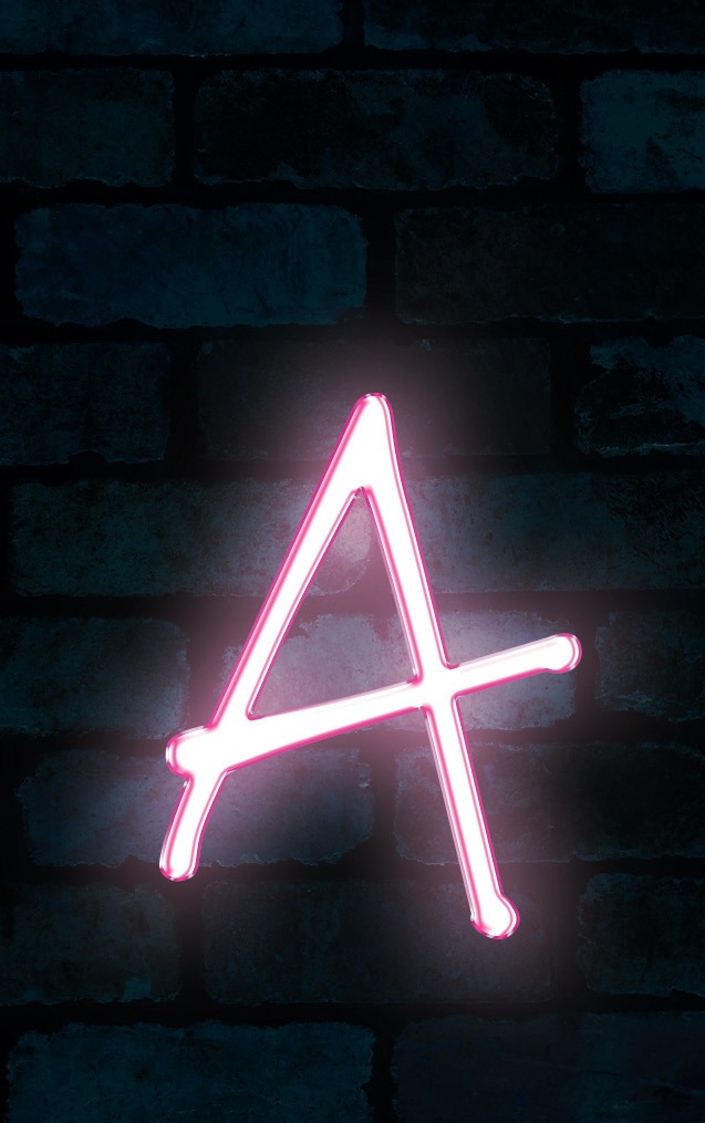 Neon Marydale Pink Letter - A