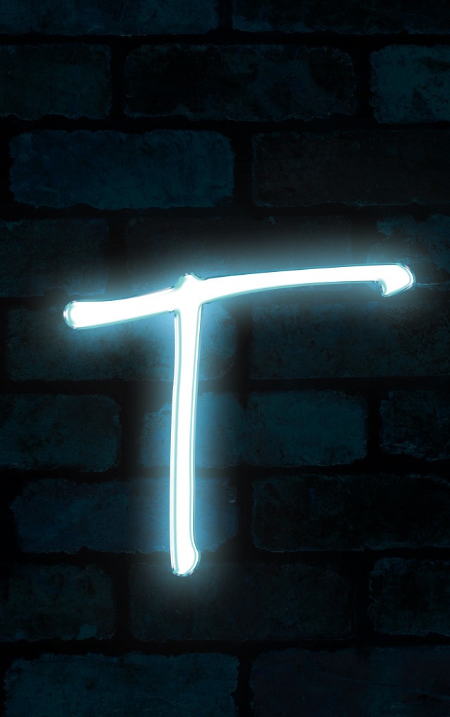 Neon Marydale Blue Letter - T