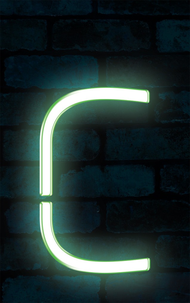 Neon Axia Green Letter - C