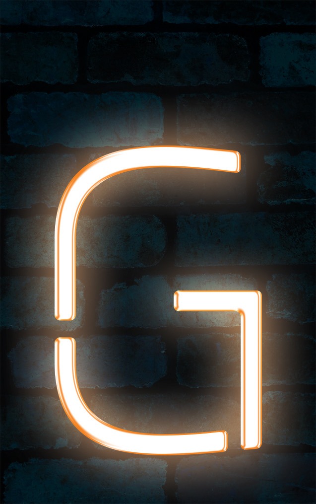 Neon Axia Orange Letter - G