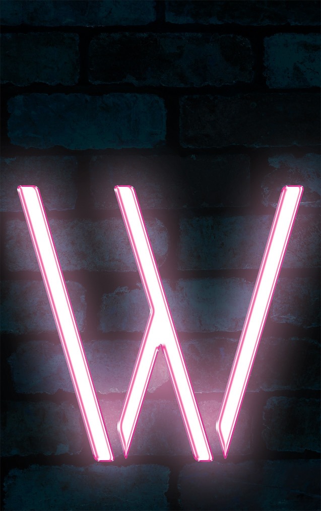 Neon Axia Pink Letter - W