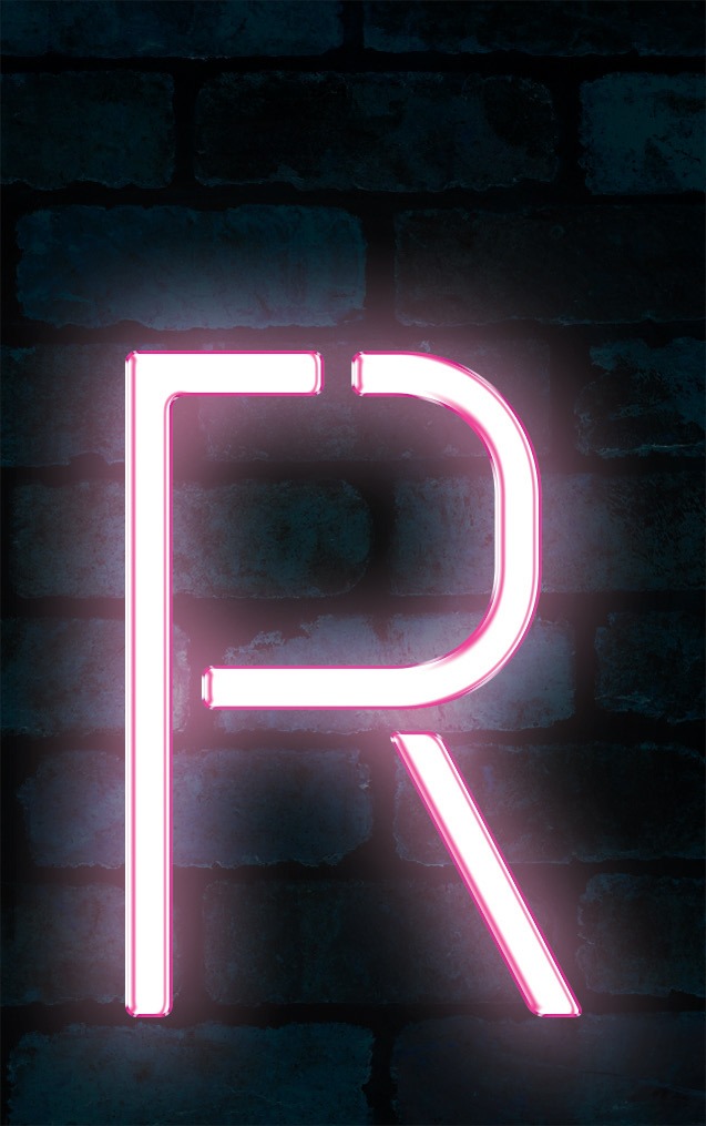 Neon Axia Pink Letter - R