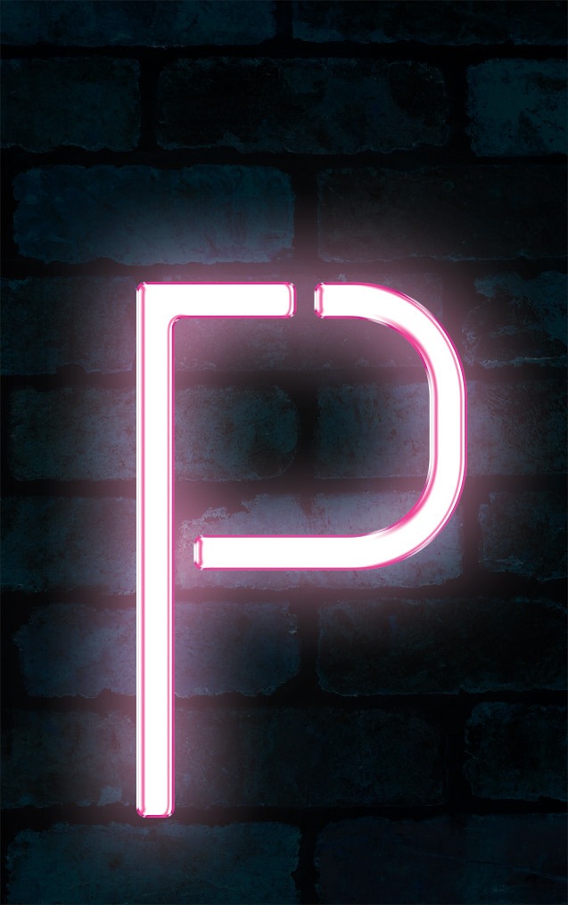 Neon Axia Pink Letter - P