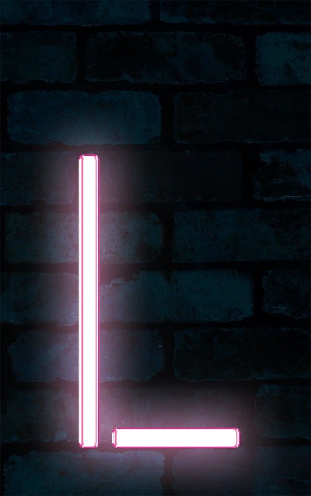 Neon Axia Pink Letter - L
