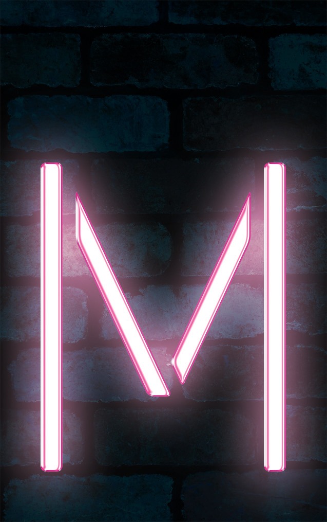 Neon Axia Pink Letter - M