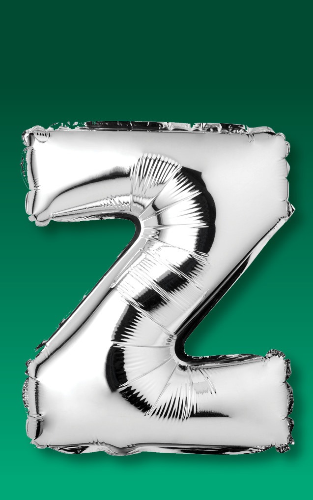Gradient Balloon Green Letter - Z
