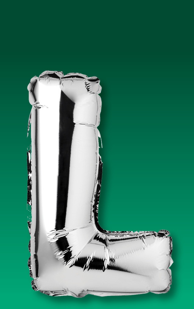 Gradient Balloon Green Letter - L