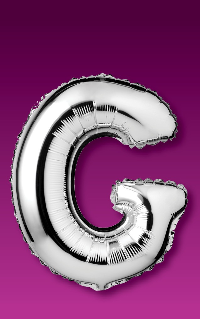 Gradient Balloon Purple Letter - G