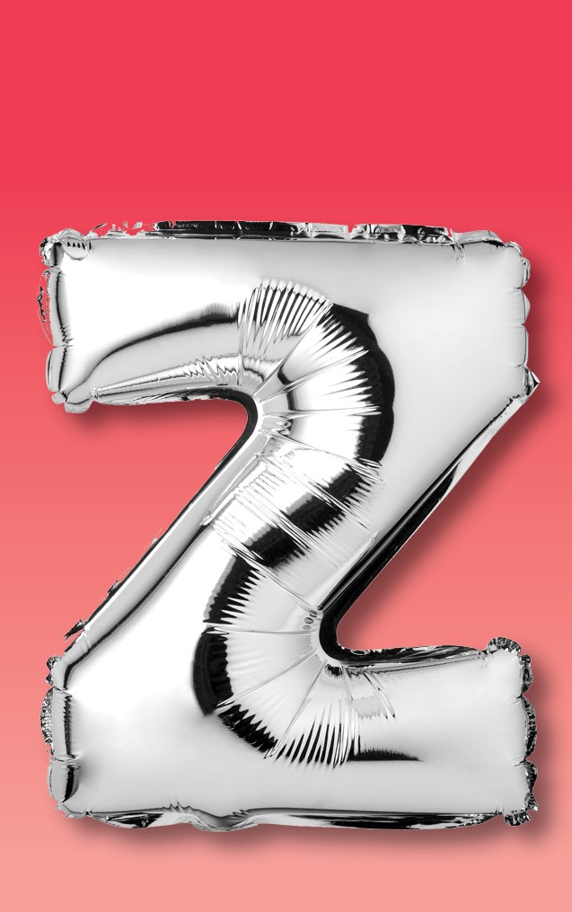 Gradient Balloon Red Letter - Z