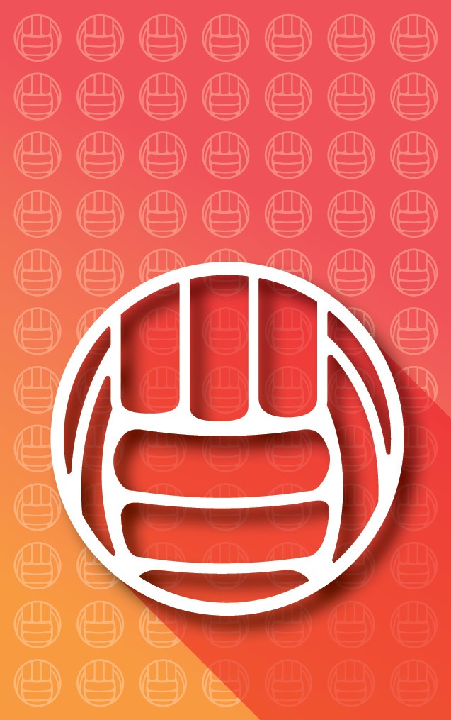 Gradient Orange Volleyball