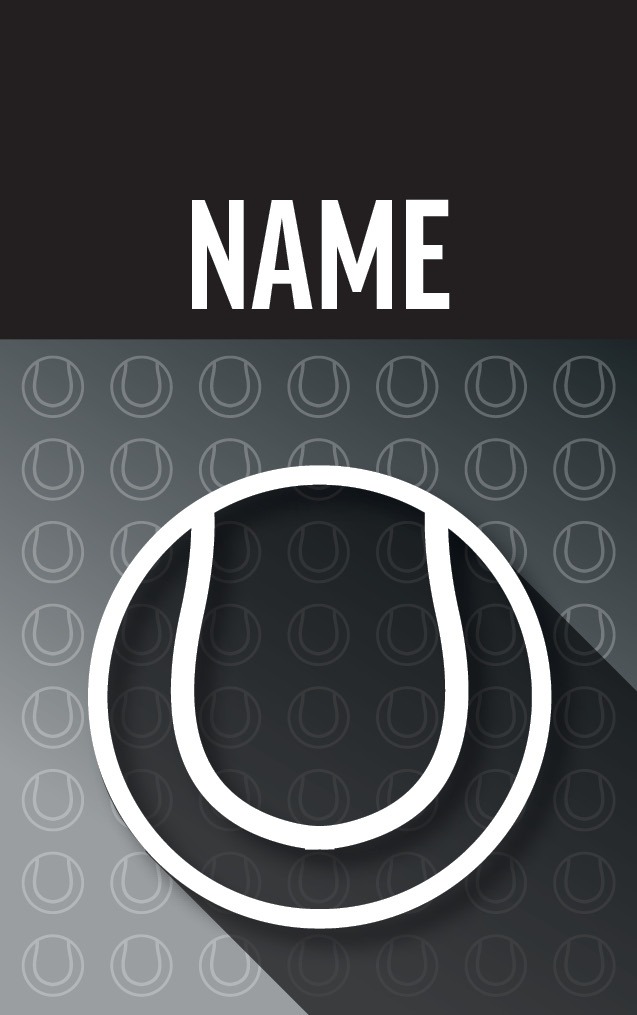 Gradient Black Tennis Ball with name