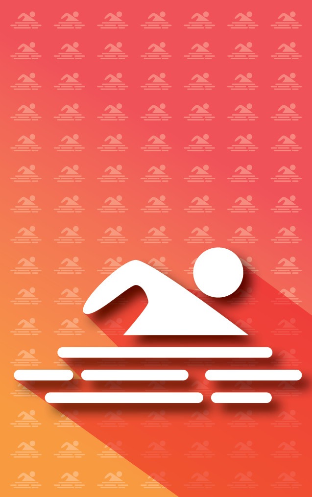 Gradient Orange Swimming