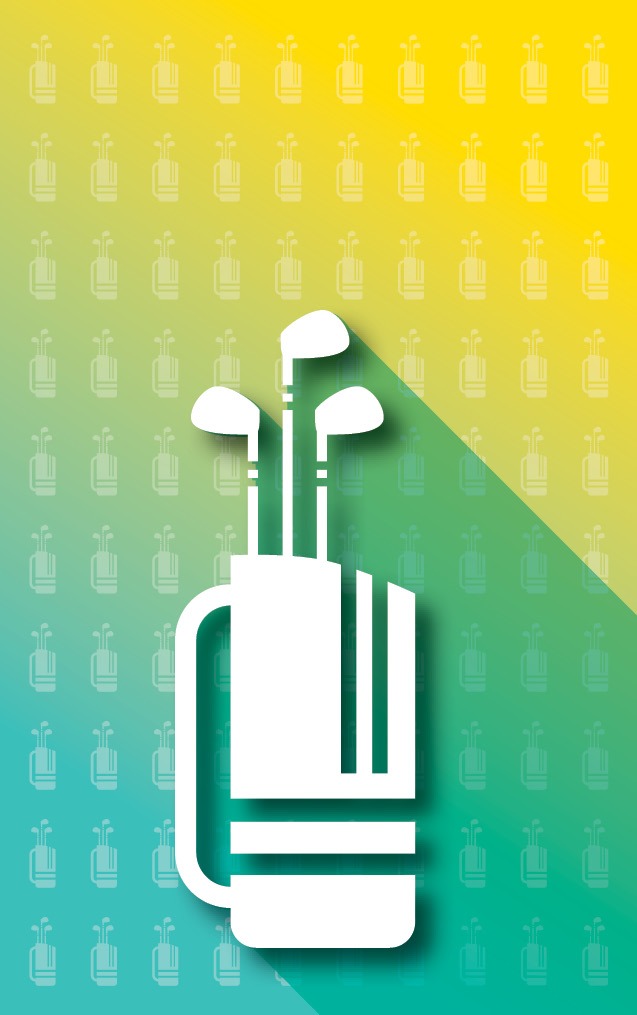 Gradient Green & Gold Golf Clubs