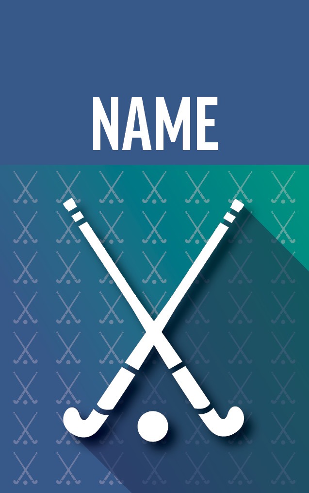 Gradient Blue & Green Field Hockey with name