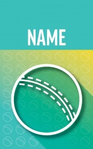 Gradient Green & Gold Cricket Ball with name