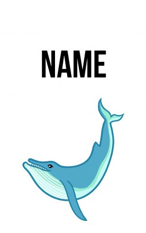 Classic Cartoon Whale — proof front