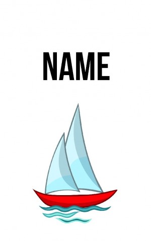 Classic Cartoon Sail Boat — proof front