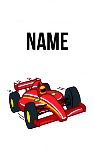 Classic Cartoon Race Car — proof front