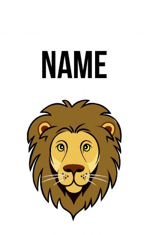 Classic Cartoon Lion — proof front