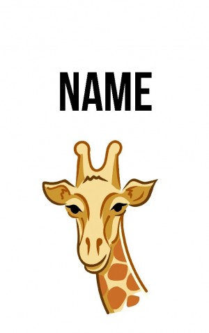 Classic Cartoon Giraffe — proof front