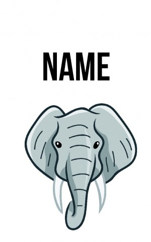 Classic Cartoon Elephant — proof front
