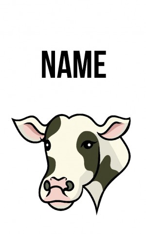 Classic Cartoon Cow — proof front