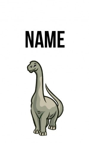 Classic Cartoon Brontosaurus — proof front