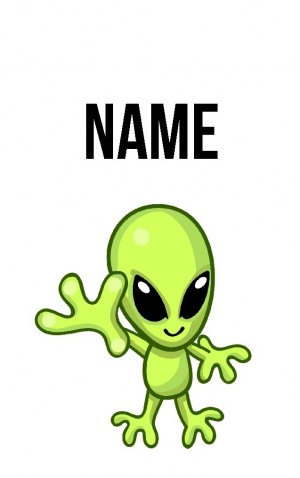 Classic Cartoon Alien — proof front