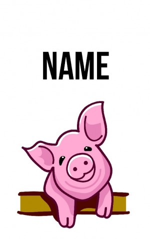 Classic Cartoon Pig — proof front