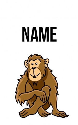 Classic Cartoon Monkey — proof front