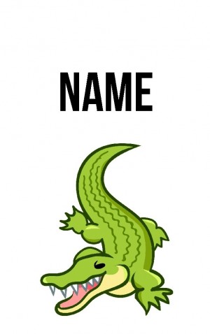 Classic Cartoon Crocodile — proof front