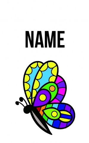 Classic Cartoon Butterfly — proof front