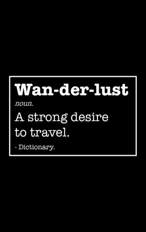 Wanderlust Black Dictionary Bag Tag — proof front