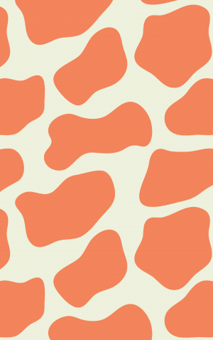 Retro Orange Giraffe Print — proof front