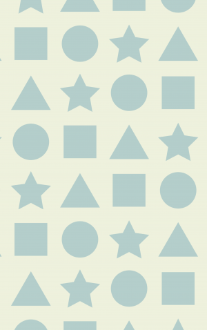 Retro Blue Shapes — proof front