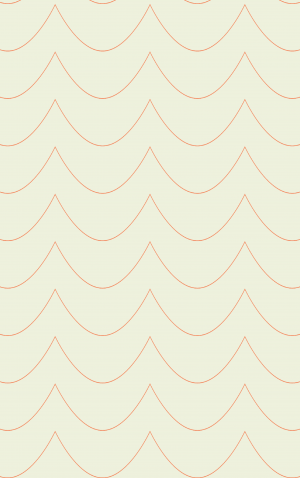 Retro Orange Scallops — proof front